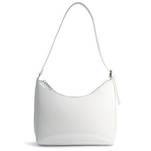 Minimalist Faux Patent Leather Shoulder Bag Shiny Purse Y2K Style :^)